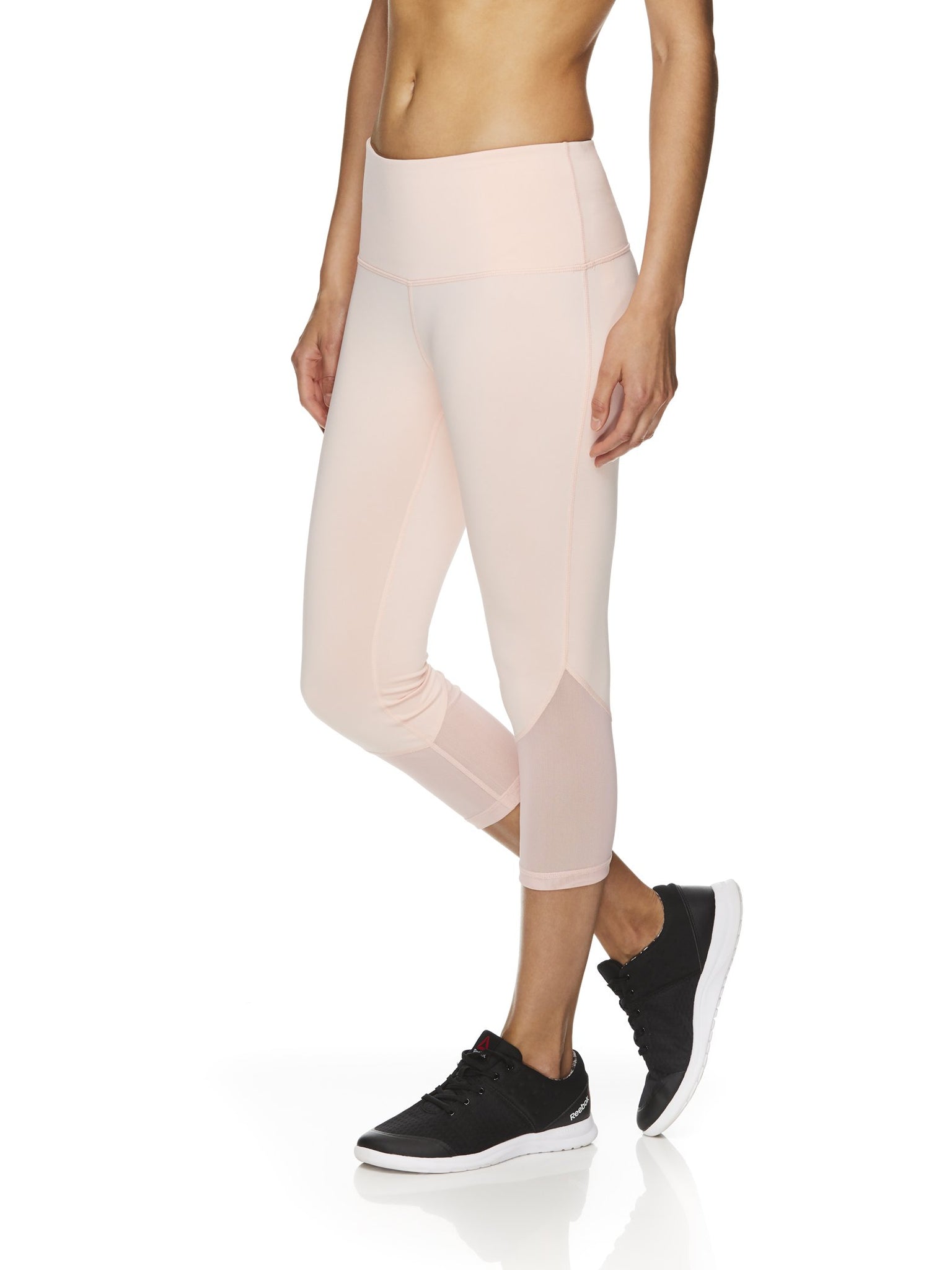 Reebok Womens Vigor Highrise Compression Athletic Pants, Pink