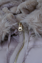 Load image into Gallery viewer, Jessica Simpson Women's Fur Trimmed Sherpa Lined Quilted Puffer Jacket Champagne S
