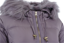 Load image into Gallery viewer, Jessica Simpson Women's Fur Trimmed Sherpa Lined Quilted Puffer Jacket Mauve L
